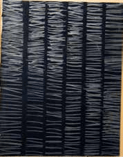 Pierre Soulages - Mine de plomb sur papier marouflé sur toile, vers 1999-2000