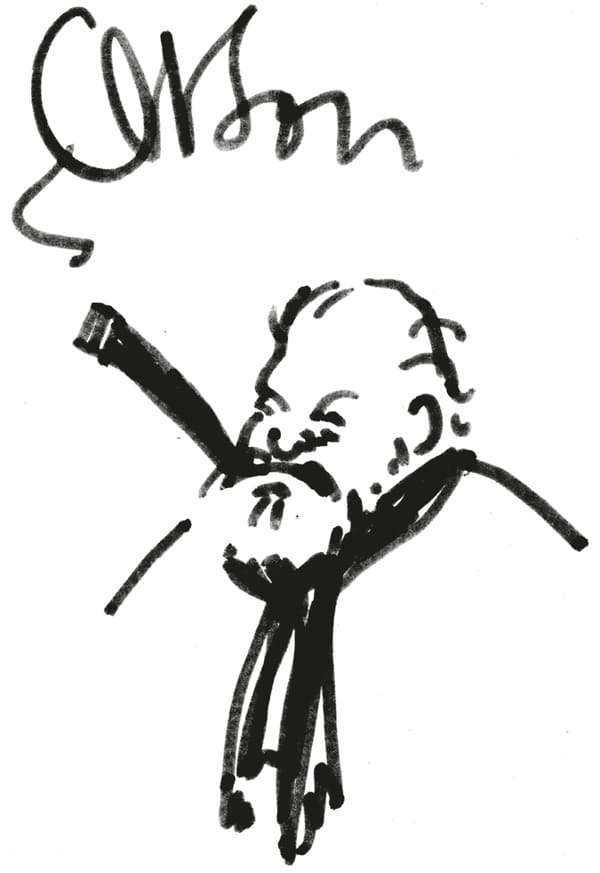 Autoportrait au cigare par Orson Welles