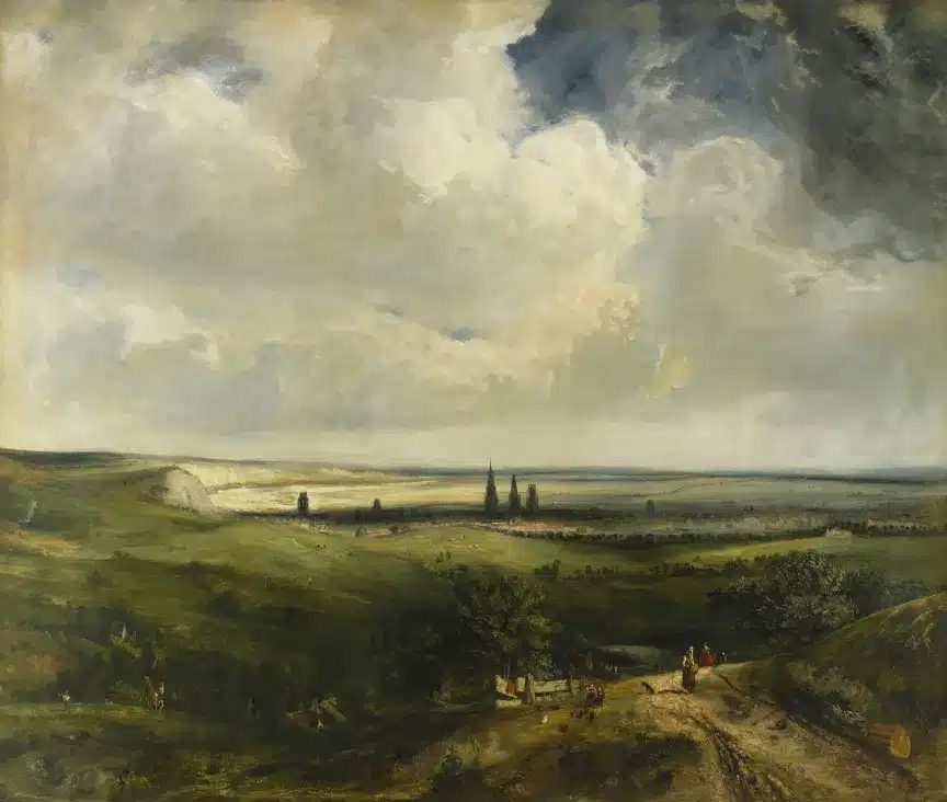 Paul Huet – Vue générale de Rouen, prise du Mont-aux-Malades