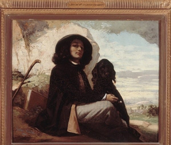 Gustave Courbet – Autoportrait dit Courbet au chien noir