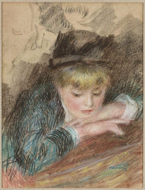 Auguste Renoir – Jeune femme penchée sur un balcon, dit aussi La Loge