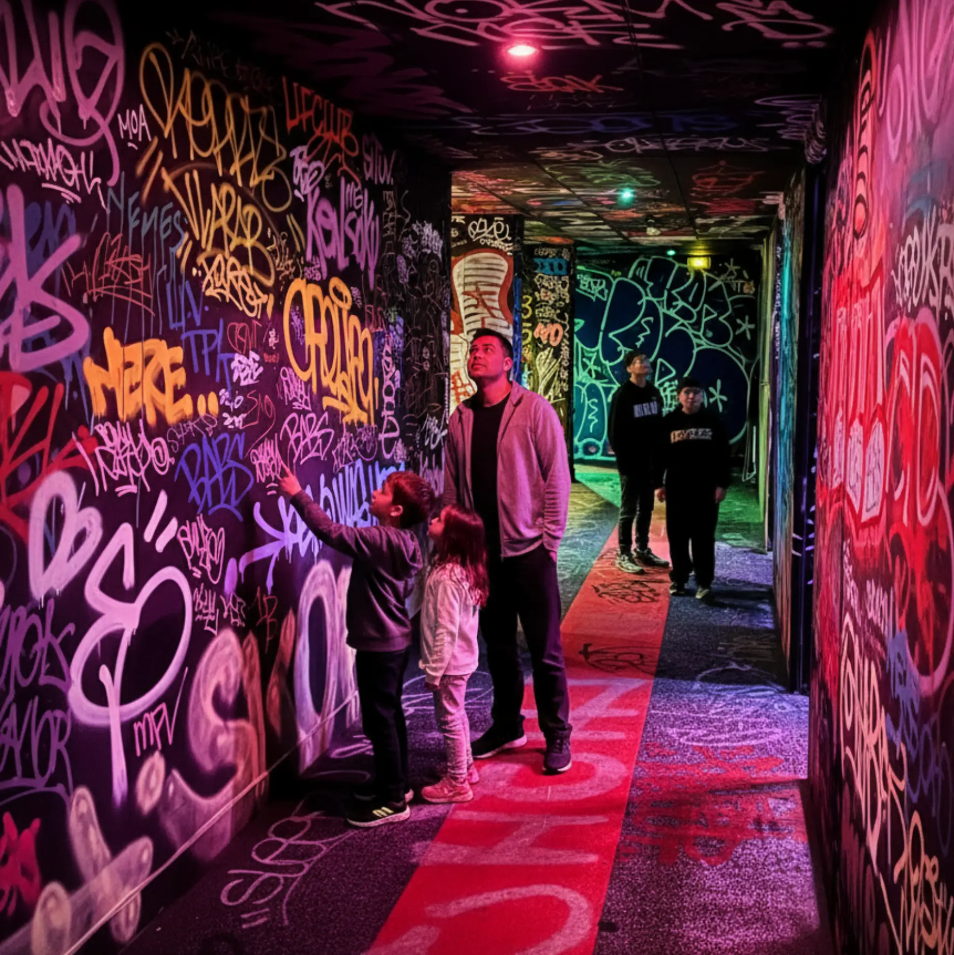 Visiteurs dans l'exposition Zoo Art Show à Paris La Défense