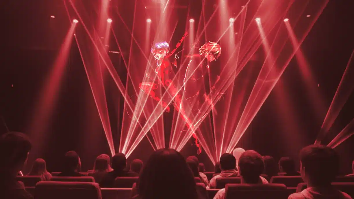 Miraculous Experience au MOIR – Un enfant célèbre sa réussite devant l'écran de félicitations