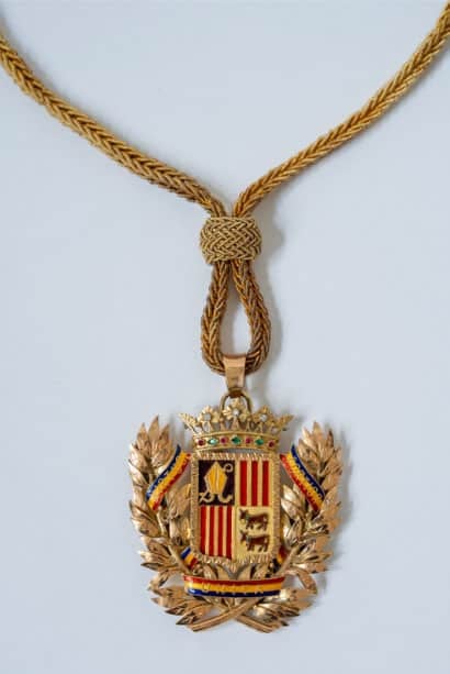 Principauté d'Andorre - Insigne de fonction de co-prince d'Andorre de Valéry Giscard d'Estaing