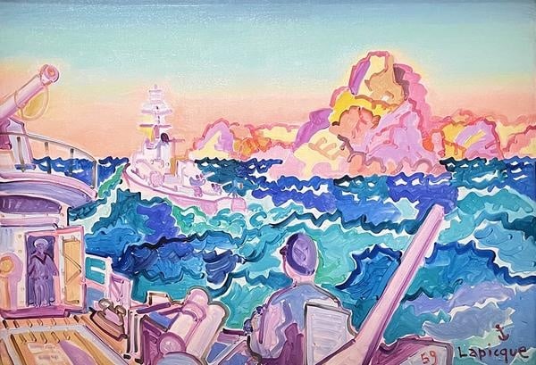 Charles Lapicque - Manœuvres au large de Brest