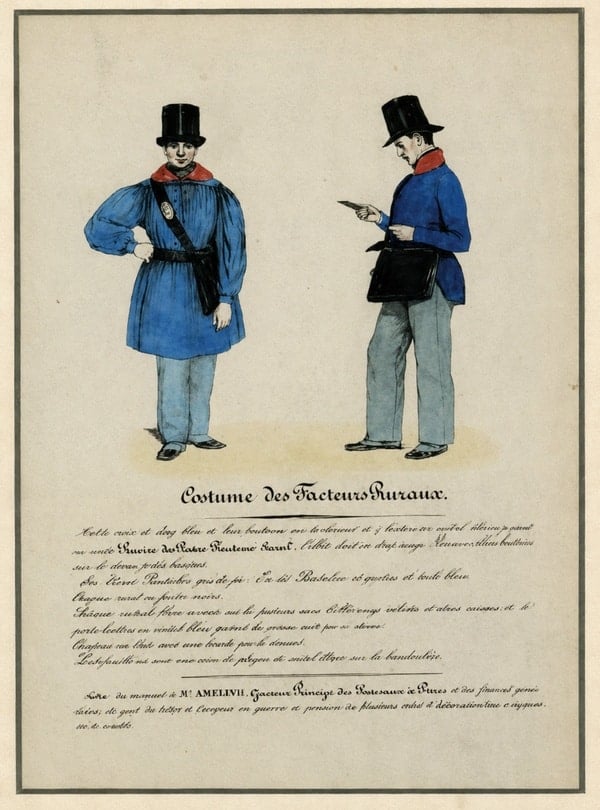 Costume des facteurs ruraux, 1830