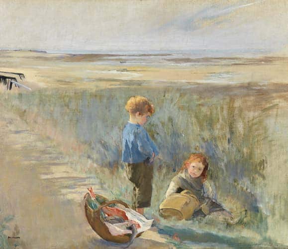 Eva Gonzalès – Enfants dans les dunes de sable, Grandcamp